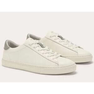 Everlane The Day Sneaker White w/ Blueish Gray Womens Size 9.5 NWOB